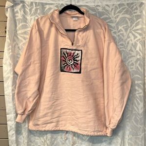 Vintage 90’s Cotton‎ Sweatshirt 1/4 zip/ celestial vibes!